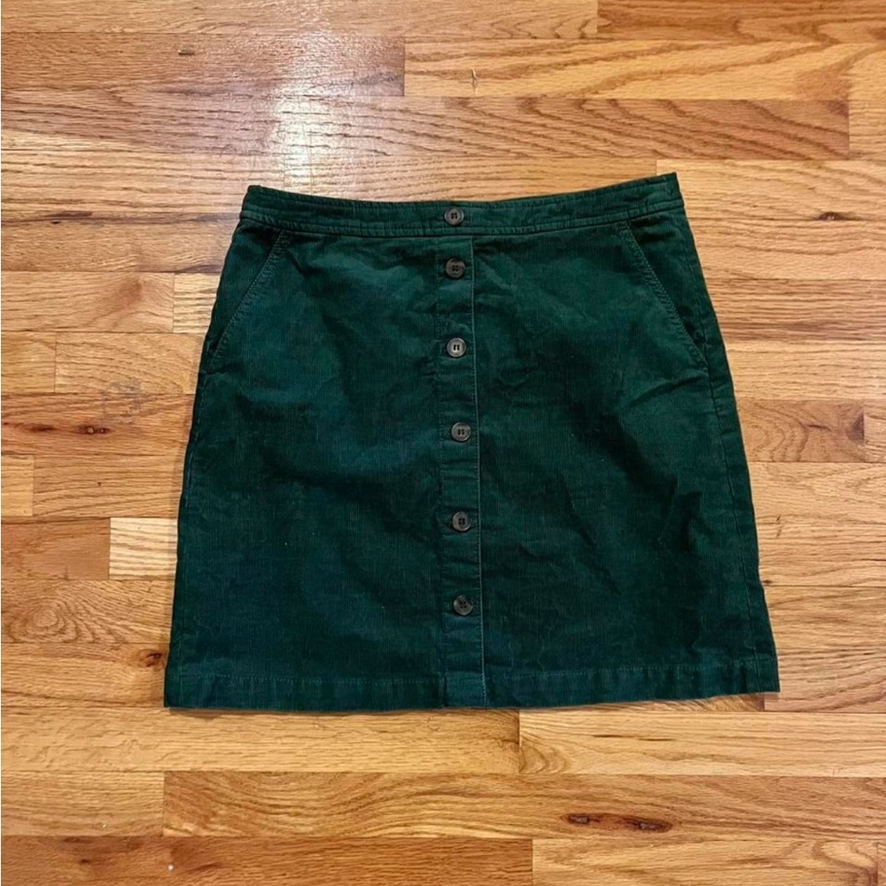 J. Crew Corduroy Button Front Skirt